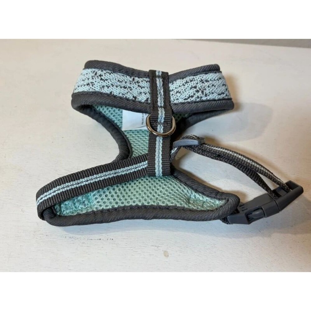 Vibrant Life Padded Mesh Dog Harness Size XS Grey Mint